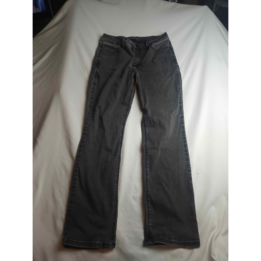 Lee‎ Secretly Shapes Straight Leg Jeans Faded Black Denim Womens 10 Short